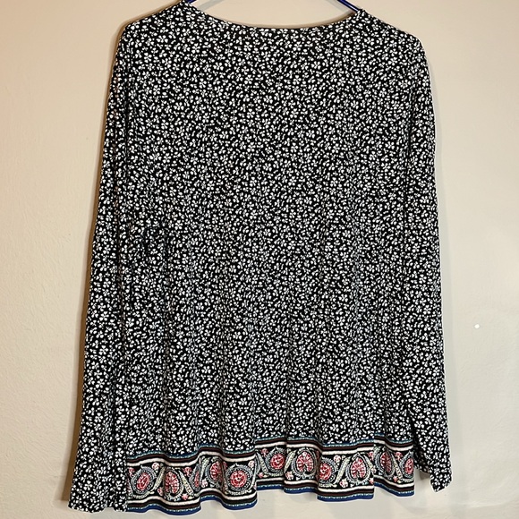 J. Jill Baroque Border V-Neck Tunic (Size L) NWT - Picture 3 of 7